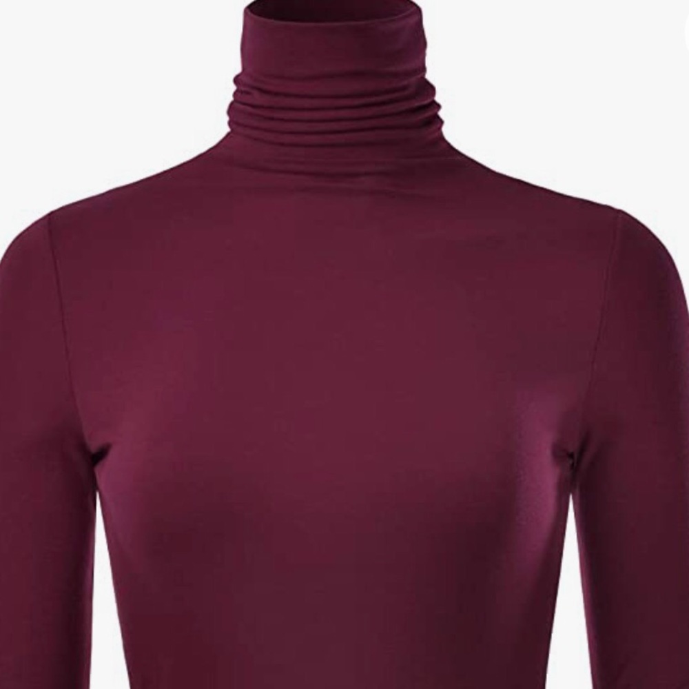 Cynthia Rowley Burgundy Turtleneck T-shirt XS (WITH ALL ORIGINAL TAGS)